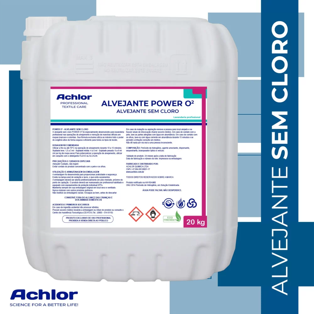 POWER O2 LAUNDRY - ALVEJANTE SEM CLORO